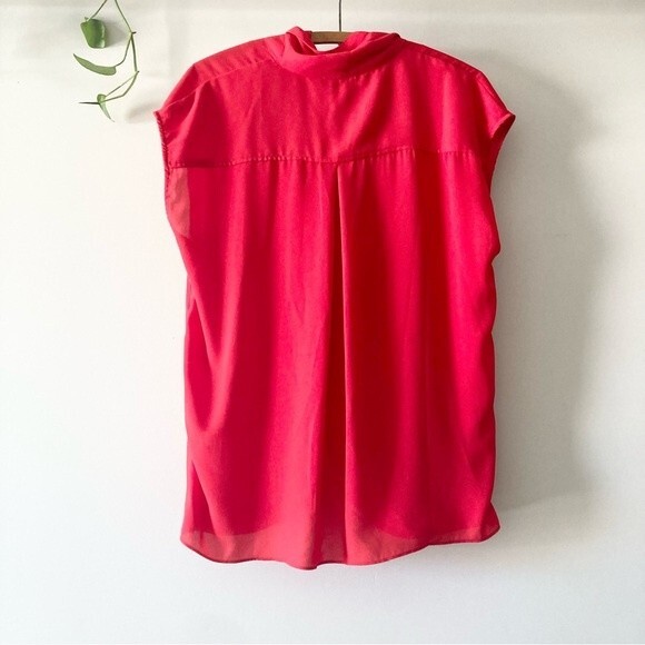 Rachel + Zoe Red wrap front blouse sz large‎ - Picture 4 of 6